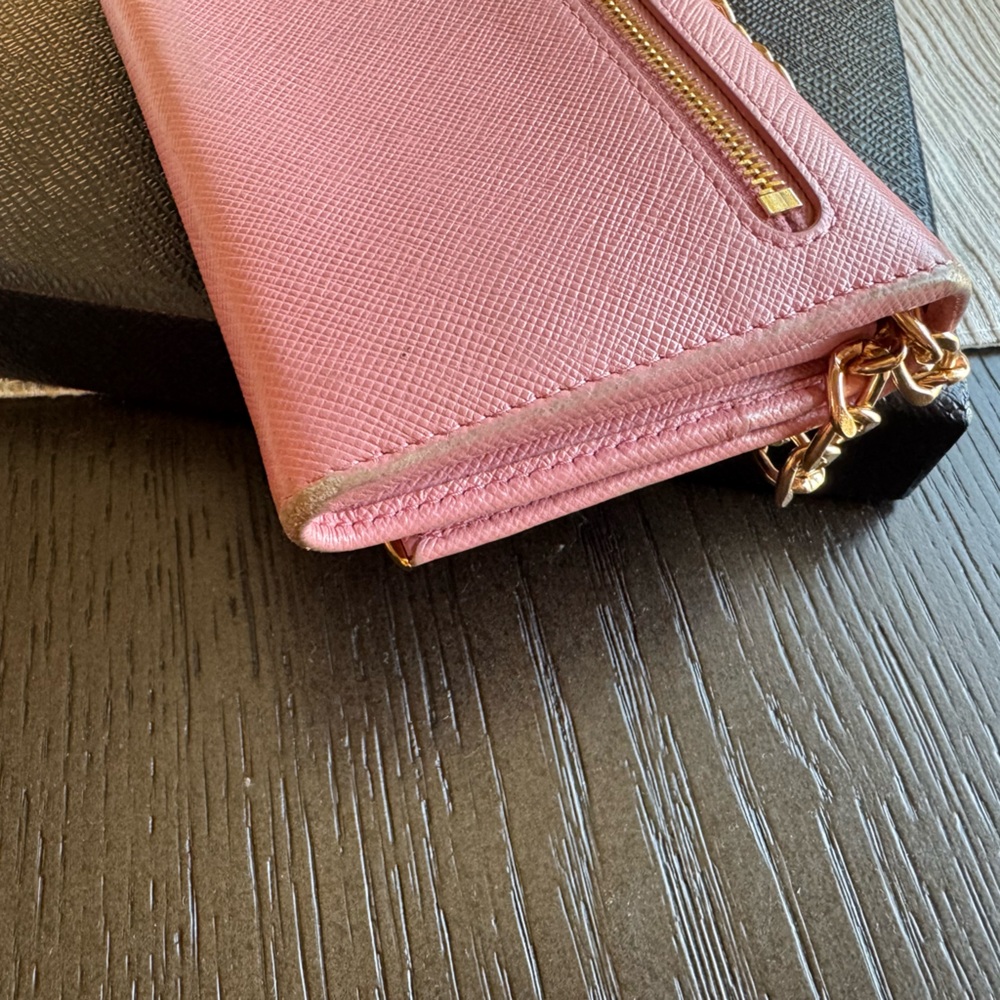 Prada Pink Saffiano Leather Wallet - Picture 5 of 7